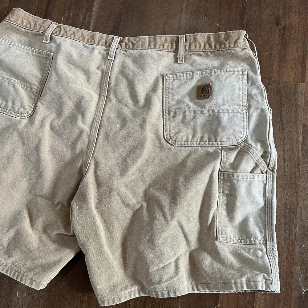 Carhartt Shorts Mens 46 Brown B25 Carpenter Work Canvas Utility Relaxed Fit